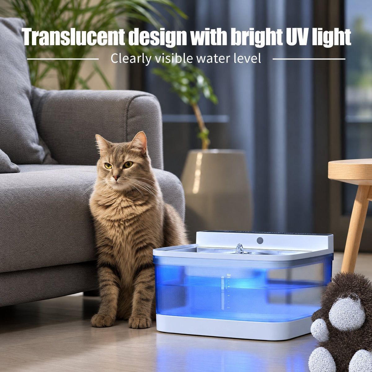 Cordless cat water fountain